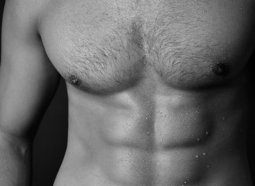 Image of mans body with hair